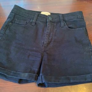 High rise jean shorts.